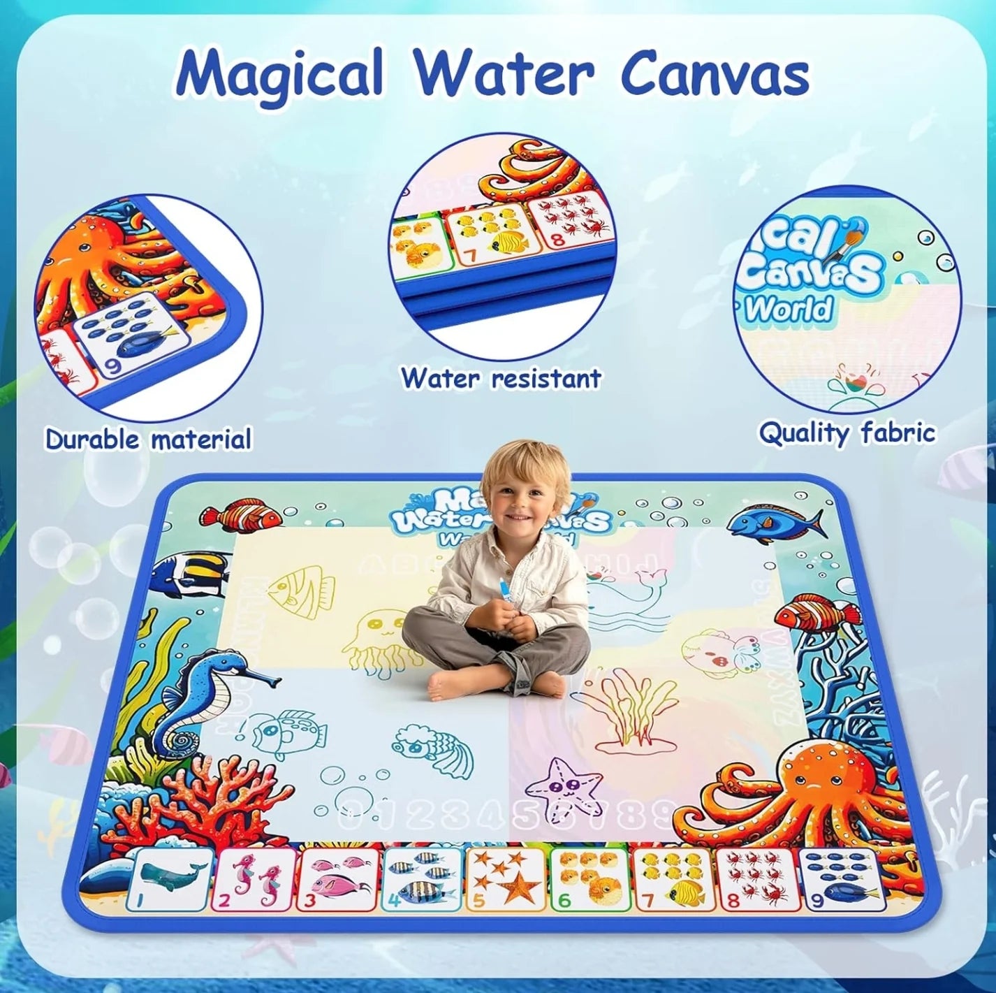 Water doodle mat ~ Vibrant Colors, Mess-Free Fun.