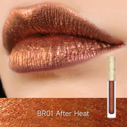 Metallic Liquid Diamond Glitter Lipstick ~ Bold, shimmering lips with all-day wear