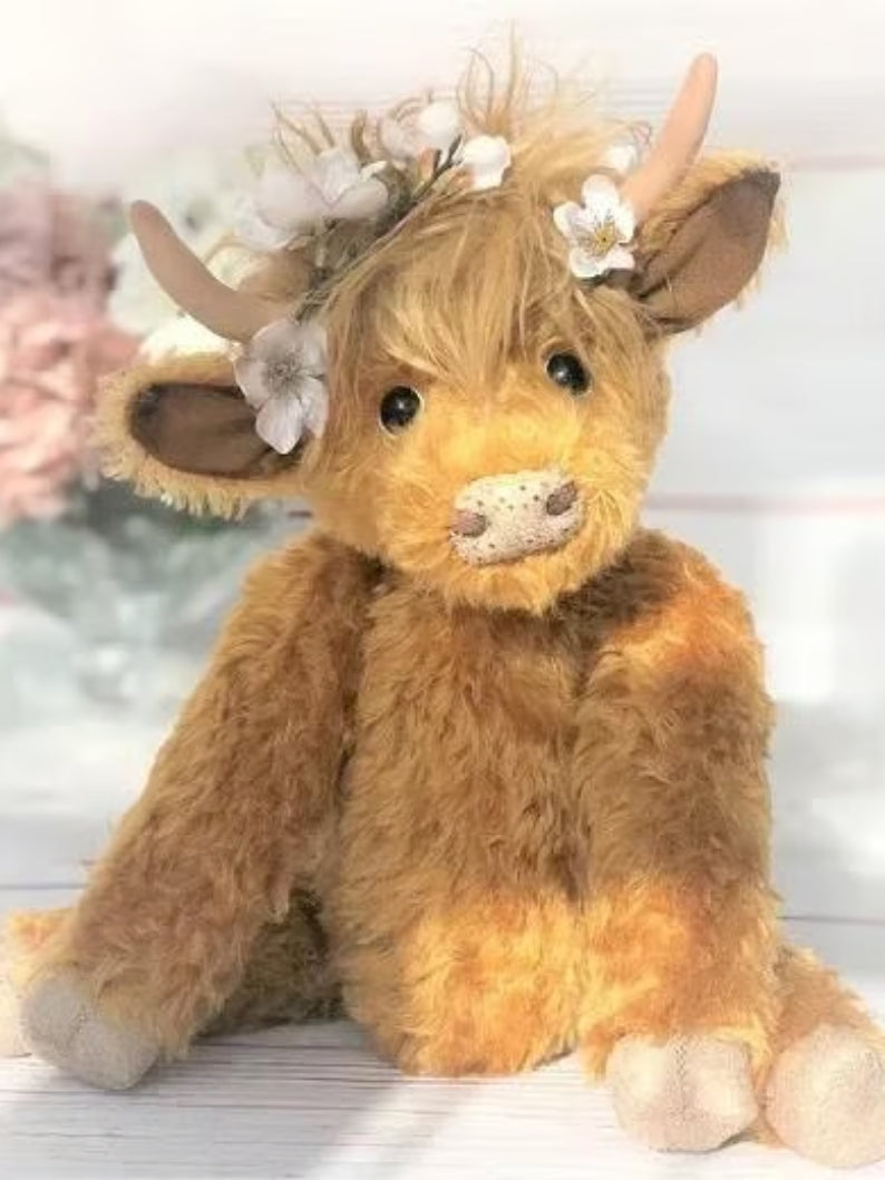 Scottish Handmade Highland Cattle Plush ~ A soft companion for every age.