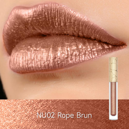 Metallic Liquid Diamond Glitter Lipstick ~ Bold, shimmering lips with all-day wear