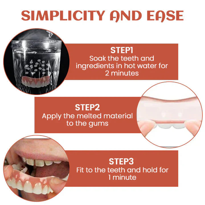 Silicone Denture Set ~ Achieve a natural, confident smile instantly.