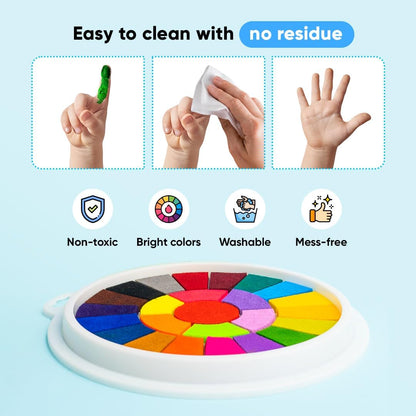 Funny finger painting kit ~ Vibrant Colors, Mess-Free Fun