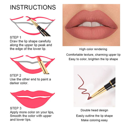 2-in-1 Lipstick & Liner ~ All-day color and definition in one simple step