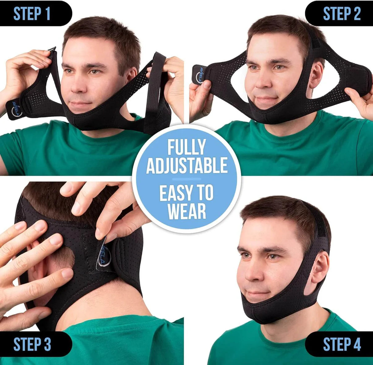 Jaw Strap for Sleep Apnea ~ Breathe freely and sleep soundly overnight.