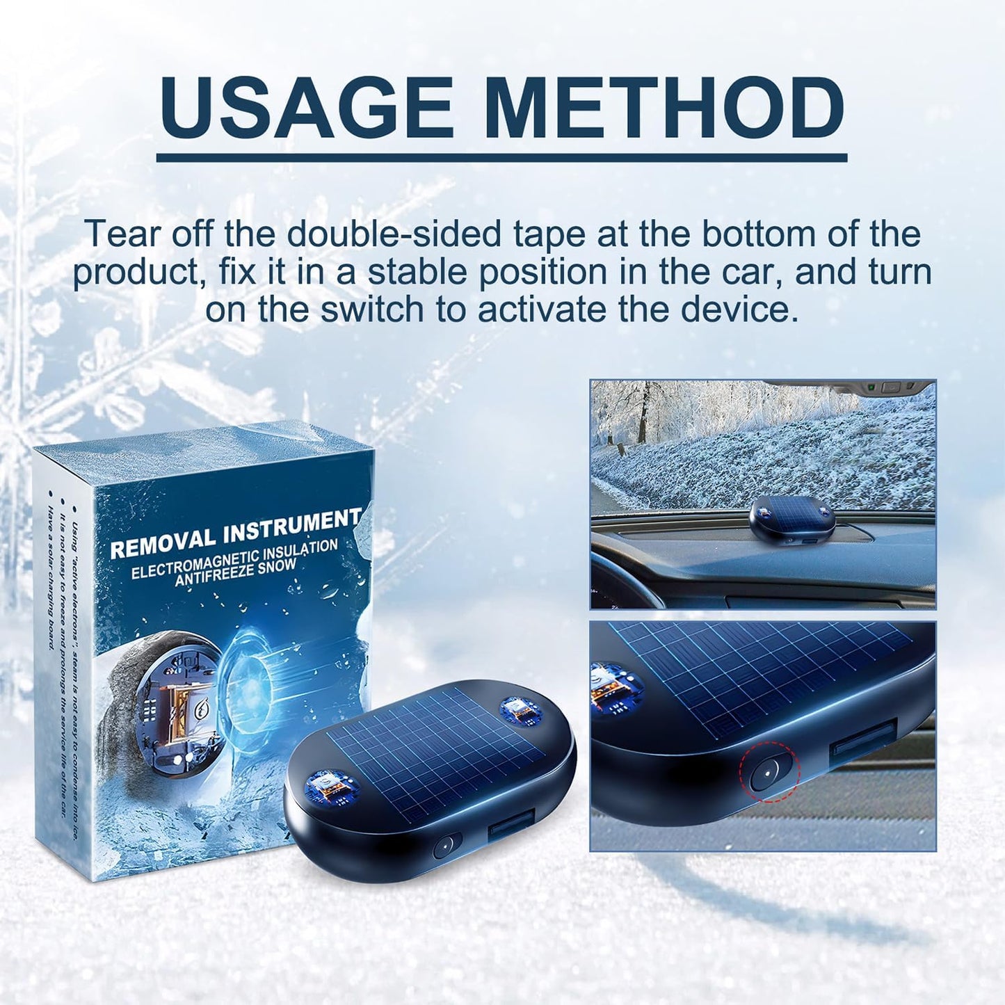 Electromagnetic Anti-Freezing Device ~ Enjoy a clear windshield every winter morning