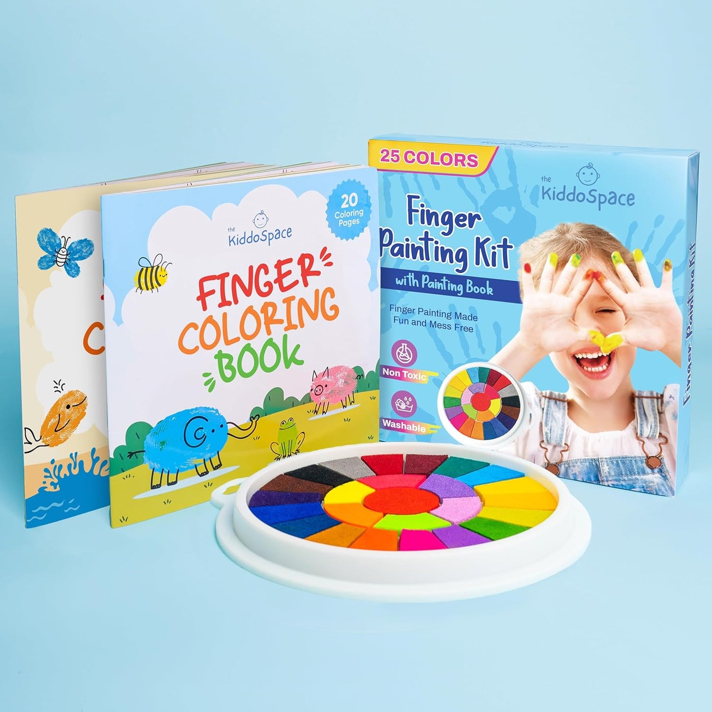 Funny finger painting kit ~ Vibrant Colors, Mess-Free Fun.