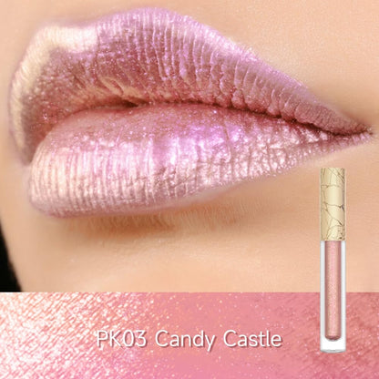 Metallic Liquid Diamond Glitter Lipstick ~ Bold, shimmering lips with all-day wear