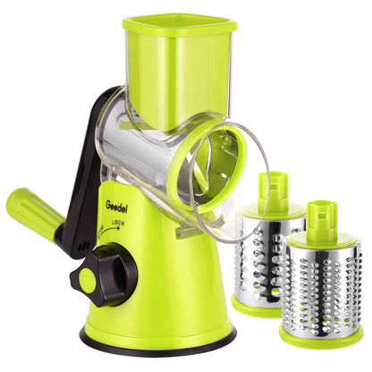 3 in 1 Rotary Cheese Grater Vegetable Slicer ~ Effortless food prep in seconds