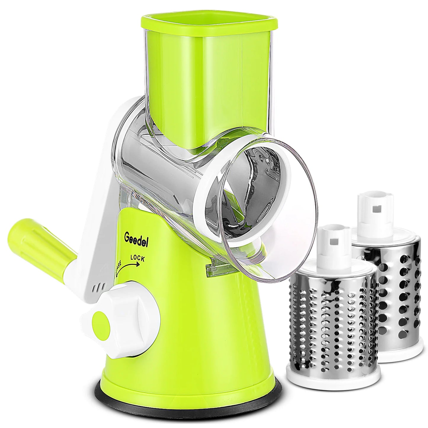 3 in 1 Rotary Cheese Grater Vegetable Slicer ~ Effortless food prep in seconds