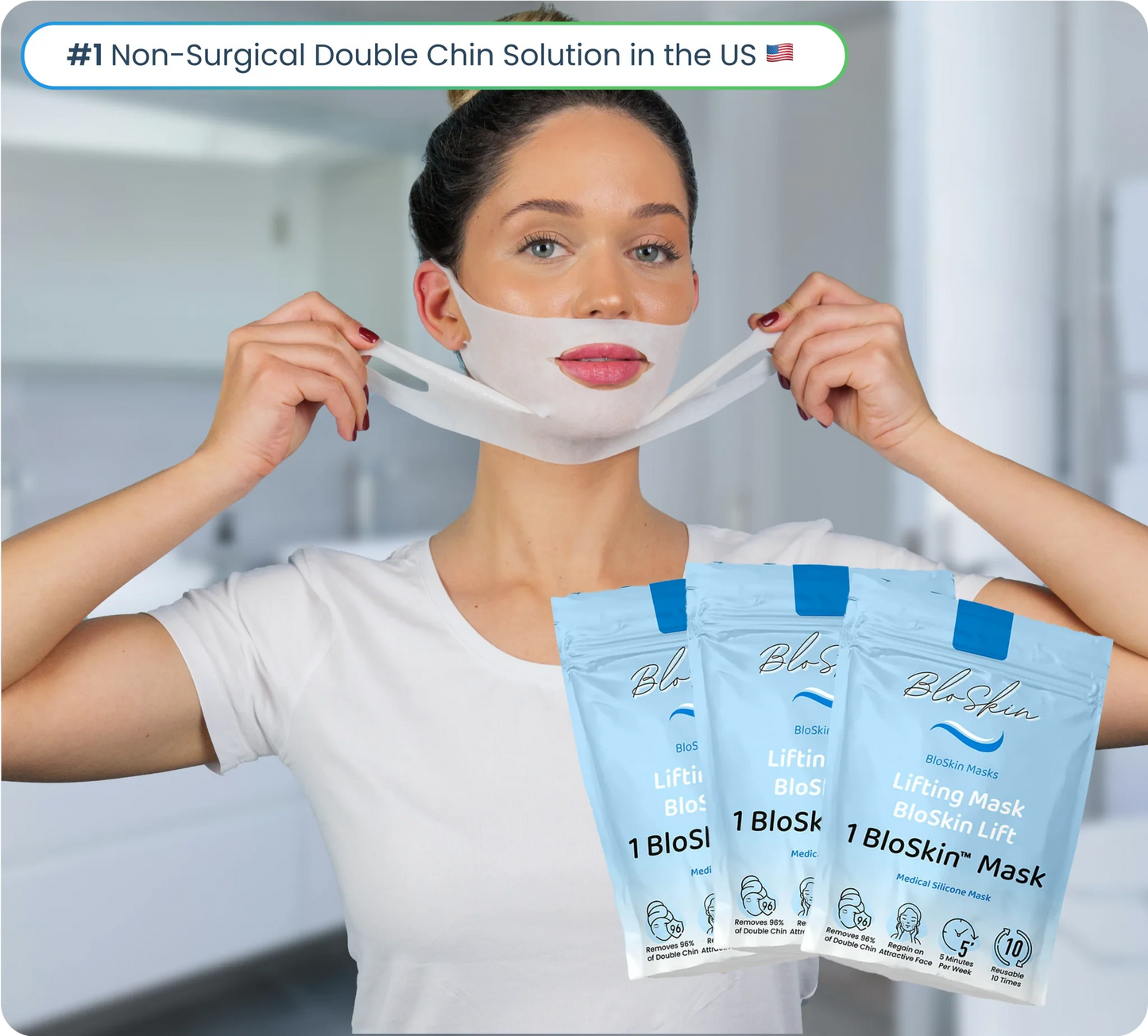 Double Chin Mask ~ Achieve a slimmer jawline and reduced chin sag in weeks