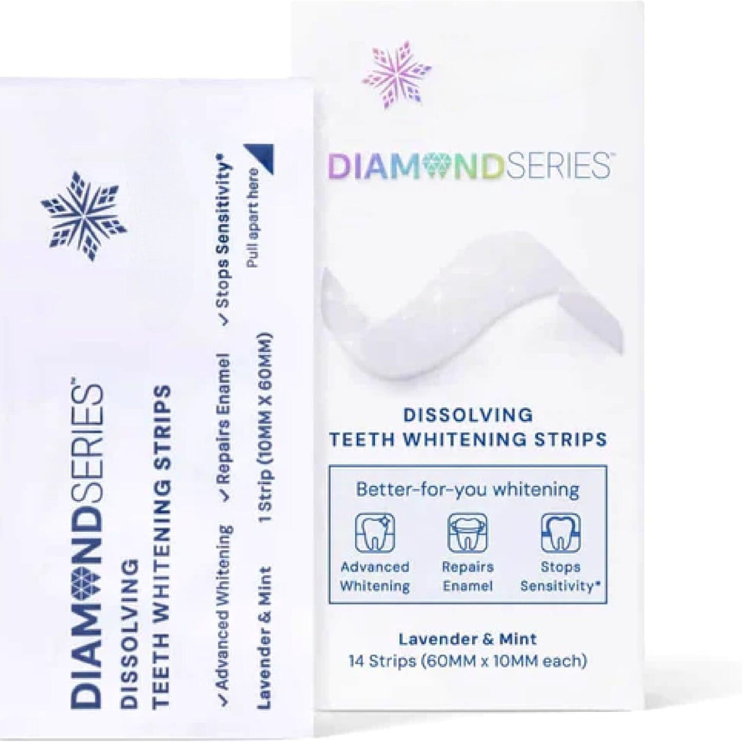 Diamond Dissolving Whitening Strips ~ Brighter, whiter smile in minutes.