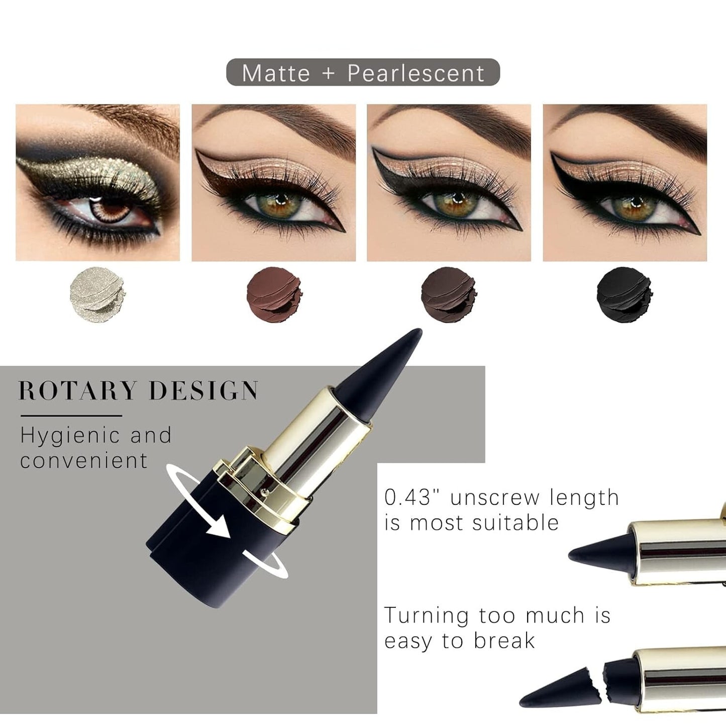 4-Piece Gel Eyeliner Set ~ Effortless precision for bold, defined eyes all day.