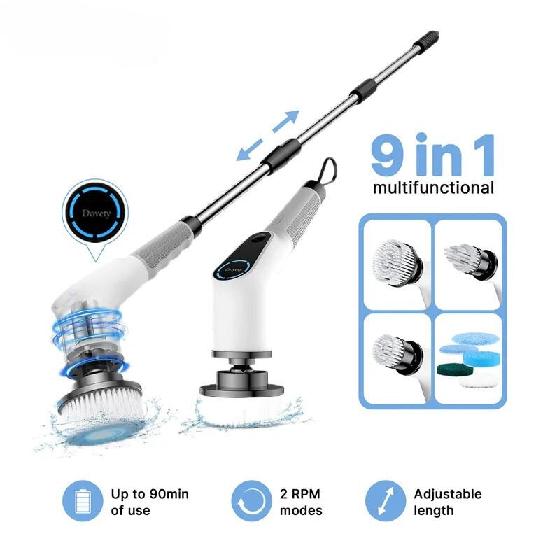 9-in-1 Electric Spin Scrubber ~ Effortless cleaning, spotless results in seconds