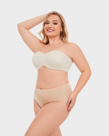 Full Support Non-Slip Convertible Bandeau Bra ~ All-day comfort and support without the straps