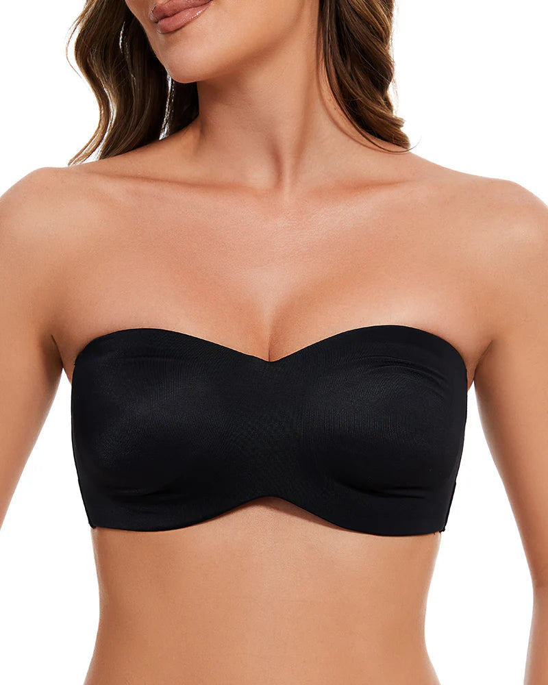 Full Support Non-Slip Convertible Bandeau Bra ~ All-day comfort and support without the straps