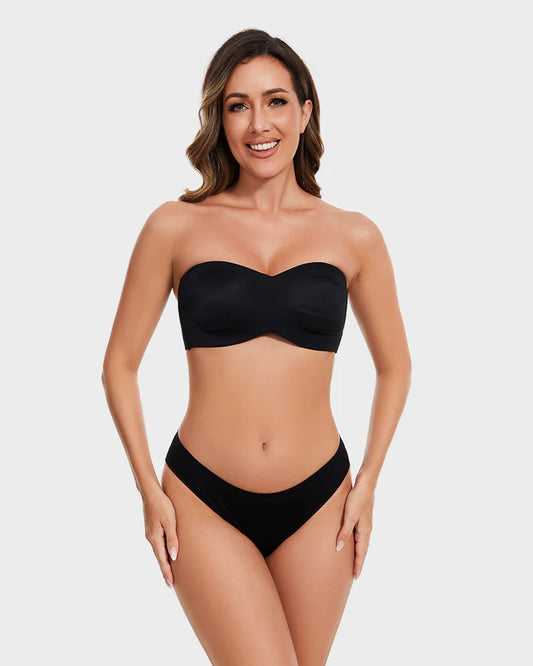 Full Support Non-Slip Convertible Bandeau Bra ~ All-day comfort and support without the straps