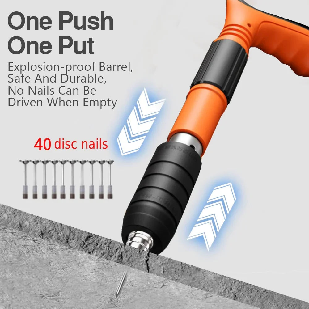 One-Piece Wind Nailer ~ Powerful nailing for any surface in seconds