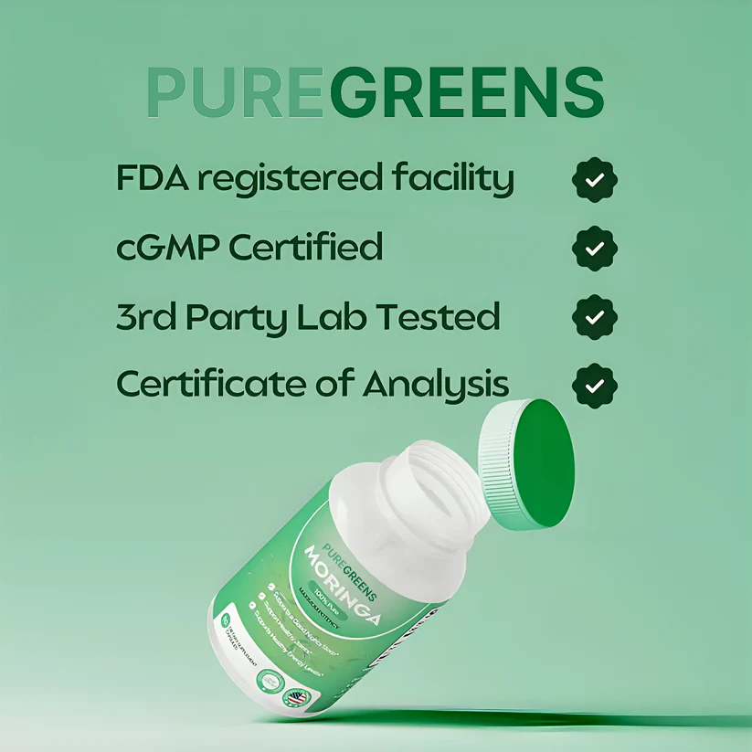 PureGreens - 100% Pure Organic Moringa Capsules