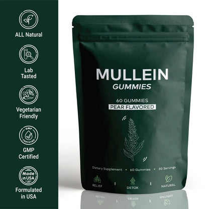 Mullein Lung Detox Gummies ~ Clear Mucus & Boost Respiratory Health~