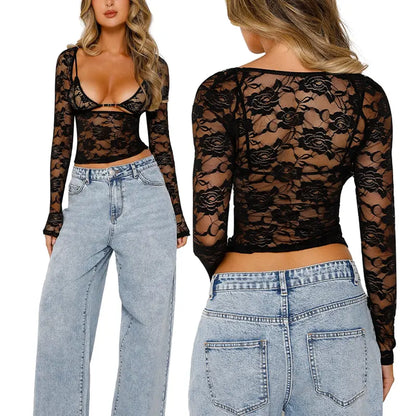 Floral lace top (2pcs) ~ Turn heads and feel amazing all day long